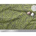 thumbnail image 2 of Soimoi Green Georgette Viscose Fabric Artistic Leaves Printed Fabric 1 Yard 42 Inch Wide, 2 of 3