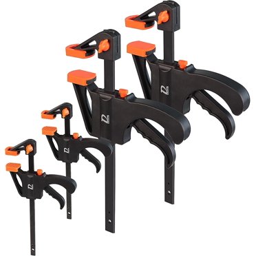 Pinces à Prise Rapide pour Ensembles de Pinces à Barre en Bois à Libération Rapide Pince en Bois à une Main 4 Pcs [24 Pouces et 26 Pouces]