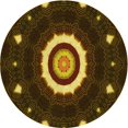 thumbnail image 1 of Ahgly Company Tapis d'Intérieur Lavable en Machine Carré Transitionnel Noir Brun, 3 Pieds Carré, 1 of 7