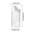 thumbnail image 3 of Food Grade Plastic Kitchen Storage Container - Airtight Insect-Proof Cereal Bin with Transparent Window, Large Capacity Rice/Flour Storage Box for Pantry Organization(4.3x3.9x9.3 in), 3 of 7