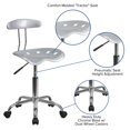 thumbnail image 4 of Scranton & Co Chaise de Bureau pour Ordinateur en Argent et Chrome, 4 of 8