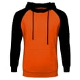 thumbnail image 2 of Men Hoodies Color Block Patchwork Blend Fleece Pullover Kanga Pocket Sweatshirts, 2 of 9
