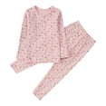 thumbnail image 1 of MIASHUI Girls Pajama Set Long Sleeve Lounge Set Floral Printing Sleepwear,Pink,14-16 Years, 1 of 8