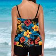 thumbnail image 2 of UPPADA Two Piece Tankini Swimsuits for Women High Waisted 2 Piece Bathing Suits Floral Print Tankini Set Tummy Control Modest Swimwear for Holiday Beach 2 Piece Sets for Women Multicolor,Xl, 2 of 3