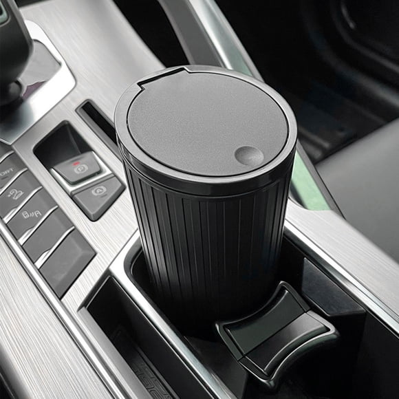 Pntutb One Click Open Lid Easy to Clean 550Ml Small Car Trash Can Mini Storage Box for Car Cup Holder