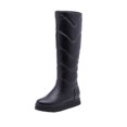 thumbnail image 2 of LSLJS Bottes d'Hiver Mi-Mollet pour Femmes, Bottes de Neige Chaudes à Semelle Épaisse, Rehaussement Intérieur, Talon Plat, Velours Épais, Bottes de Neige Montantes, 2 of 5