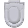 thumbnail image 3 of Siège de Toilette Blanc à Fermeture Douce Carré, 3 of 5