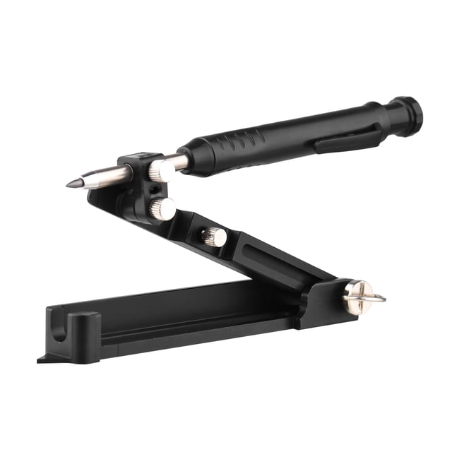 Yeacher Multifunction Woodworking Scriber Construction Pencil Deep Hole Scribing Tool Adjustable Alloy Steel Support Parallel Arc Line Maker Compasses Measuring Tool