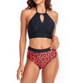 thumbnail image 5 of Womens Two Piece Swimsuits High Waisted Halter Nece Bathing Suit Tummy Control Swimwear, 5 of 5