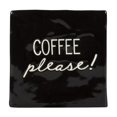 thumbnail image 1 of Plaque carrée de table en porcelaine “Coffee Please!” Linden, 1 of 4