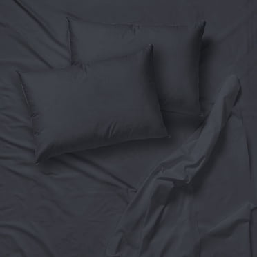 Cotton House - Wrinkle-Free Microfiber Sheet Set, Queen Size, Dark Grey