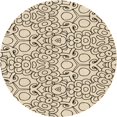 thumbnail image 1 of Ahgly Company Tapis d'Intérieur Ronds Transitionnels Bruns Lavables à la Machine, 7 Pieds Rond, 1 of 7