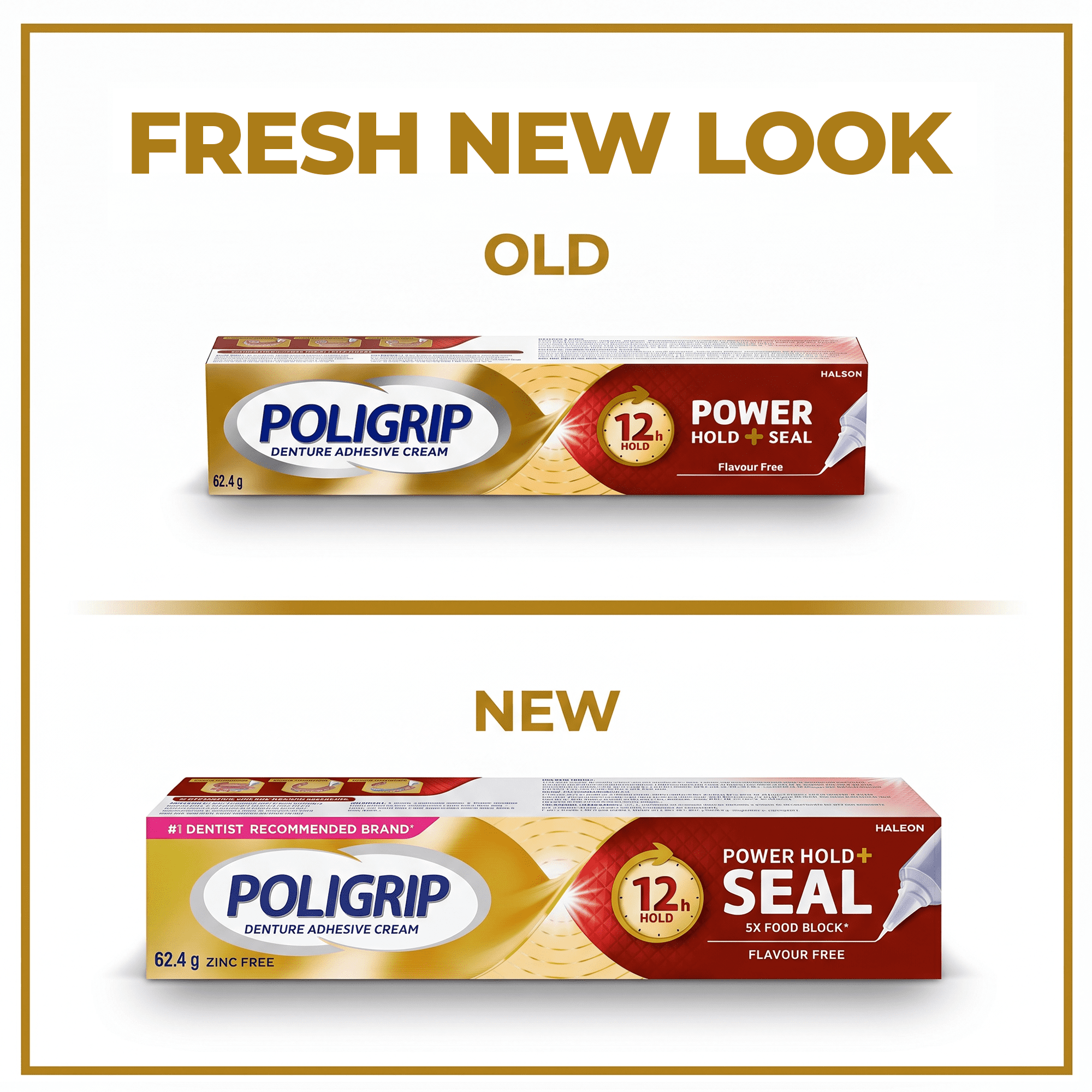 Poligrip Power Hold + Seal Adhesive Cream