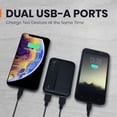 thumbnail image 3 of Emerge Helix TurboVolt+ 5,000mAh Power Bank with Dual USB A Ports, Black, 3 of 6