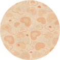 thumbnail image 1 of Ahgly Company Tapis d'Intérieur Rond Lavable en Machine Orange Transitionnel, 8 Pieds Rond, 1 of 7