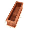 thumbnail image 2 of Costway 28 Inch Wooden Flower Planter Box Garden Yard Decorative Window Box Rectangular, 2 of 10