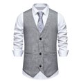 thumbnail image 1 of EGNMCR Tank Tops Men Men Solid Fashion Have Pockets Button Turn-down Collar Tanks Tops Blouse, 1 of 9