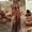 Bronze, variant on Fznquz Casual Dresses for Women Vintage Cowgirl Linen Blue High Low Ruffle Hem Western Maxi Dress Women