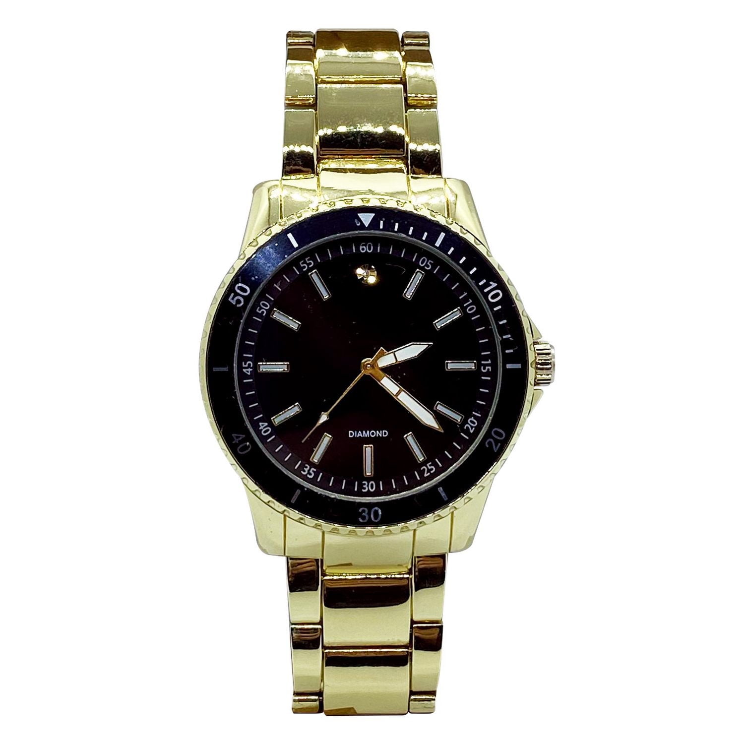 Montre George pour hommes en or métallisé avec bracelet