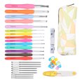 thumbnail image 1 of Ergonomic Crochet Hooks Set With TPR Soft Handle, Perfect Gift For Crocheters, Great For Arthritic Hands  And Long Aluminum Hooks For Clean And Easy Crocheting, 1 of 8