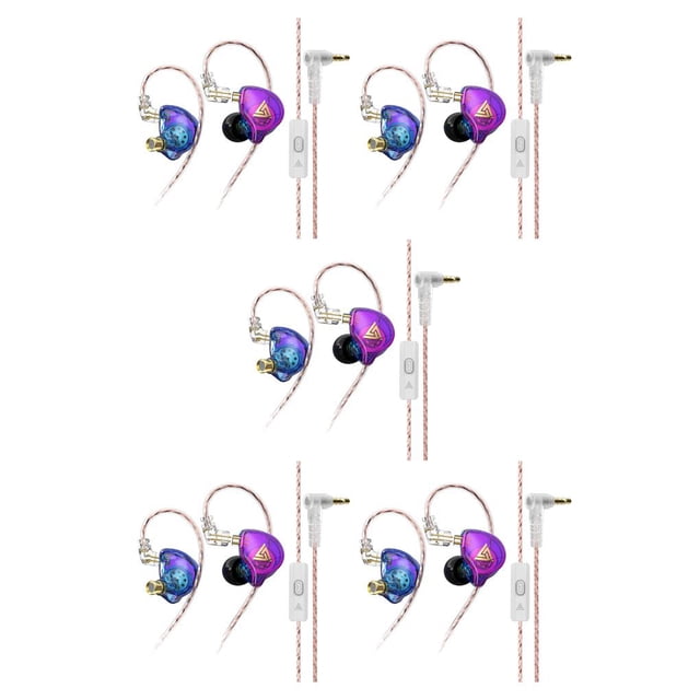QualitChoice AK6 PLUS Écouteurs Filaires Oreillette à Réduction de Bruit Casque avec Embouts Colorés avec Micro 5 Ensembles