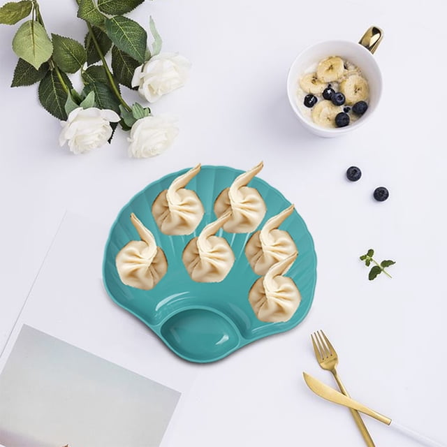EGNMCR Kitchen Gadgets Shells Shape Plates Impregnable Dinner Plates Dishwasher Microwave Safe Plastic Plates Reusable Lightweight Plates For Kitchen Or Camping 7.1x7.5 Inches Dinner plate