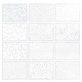 thumbnail image 1 of MasteelfCA 12Pcs Patterned Stencils Reusable Craft Drawing Templates DIY Painting Stencils, 1 of 7