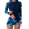 thumbnail image 1 of 2025 Femmes Ensemble Deux Pièces Rash Jeunesse Garde Garçons Garde Manches Longues Fermeture Éclair Rugged Fessier Garde Maillots de Bain Chandail de Bain Garde Femmes Ensemble avec Short Garçon, 1 of 7