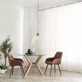 thumbnail image 2 of Bouclair Rust Textured Faux Leather and Metal Dining Chair, 2 of 10