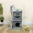thumbnail image 3 of PawHut Tour pour Chat de 31,5 Pouces, avec 2 Condos, Arbre à Chat à Plusieurs Niveaux pour Chatons, 3 of 10