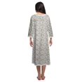 thumbnail image 3 of Moomaya Chemise de Nuit Boutonnée en Coton Imprimé pour Femmes, Robe de Nuit d'Allaitement, 3 of 5