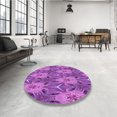 thumbnail image 4 of Ahgly Company Tapis d'Intérieur Lavable en Machine Carré Transitionnel Héliotrope Violet, 8 Pieds Carré, 4 of 7