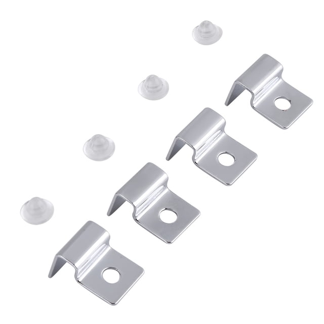 4 Pcs Fish Cover Bracket, Aquarium Cover Clip Stainless Steel Fish Top Cover Clips With Silicone Cushion Easy To Install Cover Clips Holder For Fish