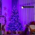 thumbnail image 3 of Costway 6ft Pre-lit PVC Christmas Halloween Tree Black w/ 250 Purple LED Lights, 3 of 10