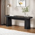 thumbnail image 1 of Tribesigns 47-Inch Wooden Entryway Bench, Black Dining Table Bench with Sturdy MDF Frame for Hallway, Kitchen, Bedroom, 1 of 5