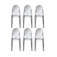 thumbnail image 1 of Heavenly Collection Smoke Plastic Armless Chair, 1 of 8
