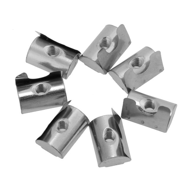 20 Pcs/Set Half Round Nut, Easy To Use 20 Pcs/Set Shrapnel Nut Block, DIY Fastener Supplies For Industrial Hardware Fastening Hardware Industrial Accessories