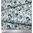 thumbnail image 3 of Soimoi Georgette Viscose Fabric Crossbone & Skull Halloween Print Fabric by Yard 42 Inch Wide, 3 of 3