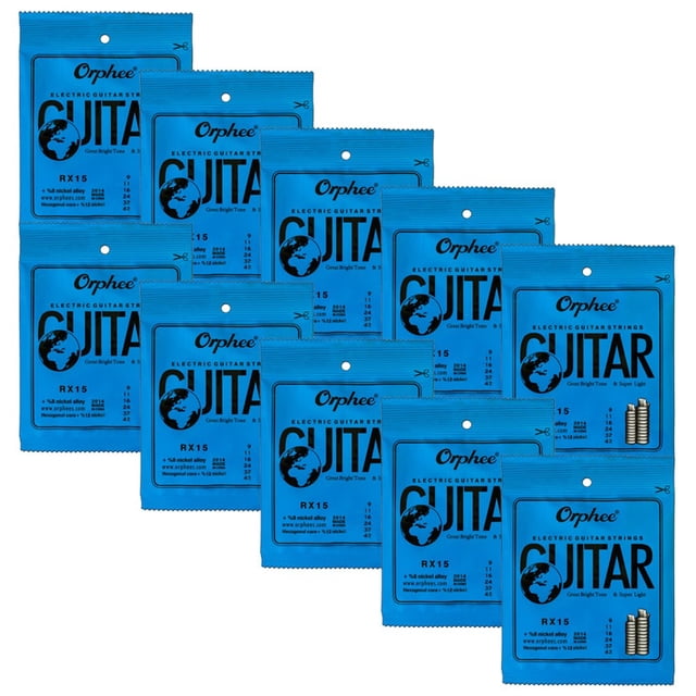 10 Set Orphee RX Series Electric Guitar Strings Super Light 9-42,10-46,11-50