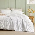 thumbnail image 2 of BEDSURE White Duvet Cover Full Size - Soft Prewashed Full Duvet Cover Set, 3 Pieces, 1 Duvet Cover 80x90 Inches with Zipper Closure and 2 Pillow Shams, 2 of 6