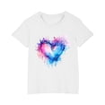 thumbnail image 2 of EGNMCR T-Shirts & Blouses à Manches Courtes Col Rond pour Tout-Petits Garçons Filles Coton Mode Mignon Col Rond Imprimé Tee Manches Courtes Girl Blouse, 2 of 5