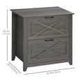 thumbnail image 3 of Vinsetto Mobile Filing Cabinet on Wheels with Hanging Bars for A4 Size, 3 of 10