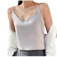thumbnail image 1 of Timegard Womens Camisole Tops Spaghetti Strap V Neck Sleeveless Tank Tops Solid Color Comfy Shirts, 1 of 5