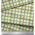 thumbnail image 1 of Soimoi Japan Crepe Satin Fabric Geometric Check Decor Fabric Printed Yard 42 Inch Wide, 1 of 3