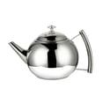 thumbnail image 1 of 1L/1.5L/2L Polished Stainless Steel Teapot Tea Pot Coffee With Round Stainless Steel Tea Leaf Filter Infuser, 1 of 9