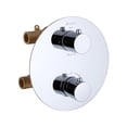 thumbnail image 2 of Round 3-function thermostatic valve, 2 handhelds  showers, or simultaneously, Chrome finish, 2 of 8