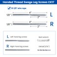 thumbnail image 2 of Muzata 120 Pack 1/8"" Cable Railing Hardware Kit Swage Lag Screws Left and Right Handed Thread for Wood Post T316 Stainless Steel Deck Cable Railing System 60 Pairs CK17, 2 of 5