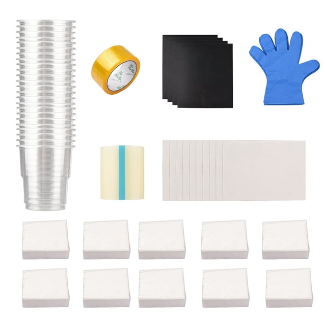 100PCS Screen Printing Starter Tools Kit with 50pcs Disposable Gloves Transparency Film Roll Dust Sticky Mat Fixed Position Plate for DIY Handcraft
