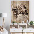 thumbnail image 3 of Design Art - Vintage Style Indian Head Tattoo, 3 of 5