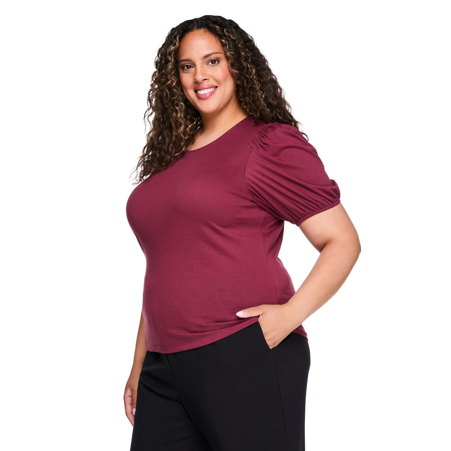 Haut à manches bouffantes Lane Bryant Plus pour femmes
